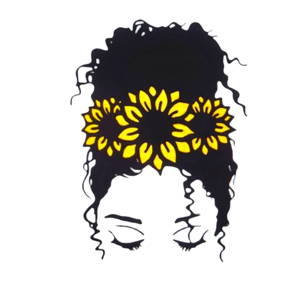 Girl w/Sunflowers Decal